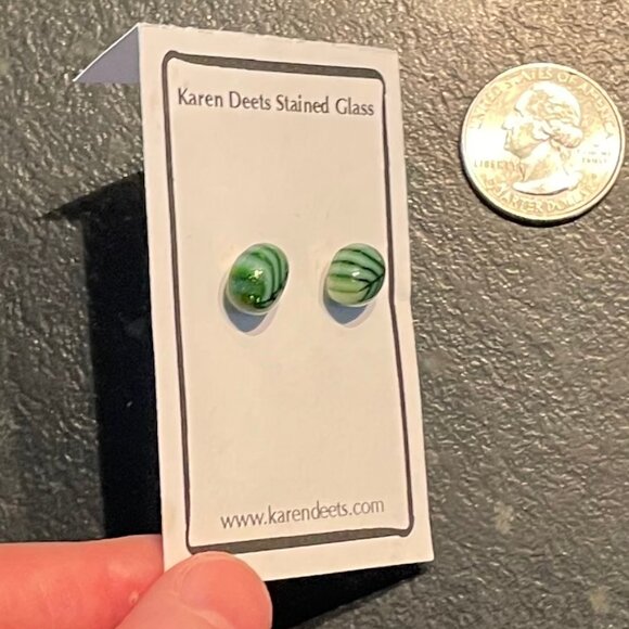 🍀 Karen Deets Stained Glass Post Earrings (NWT) 🍀 - Picture 3 of 5